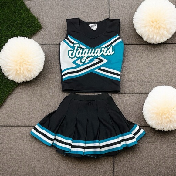 Jacksonville Jaguars Cheerleading Cheer Uniform Kids Custom Uniform about 4T - Picture 1 of 6